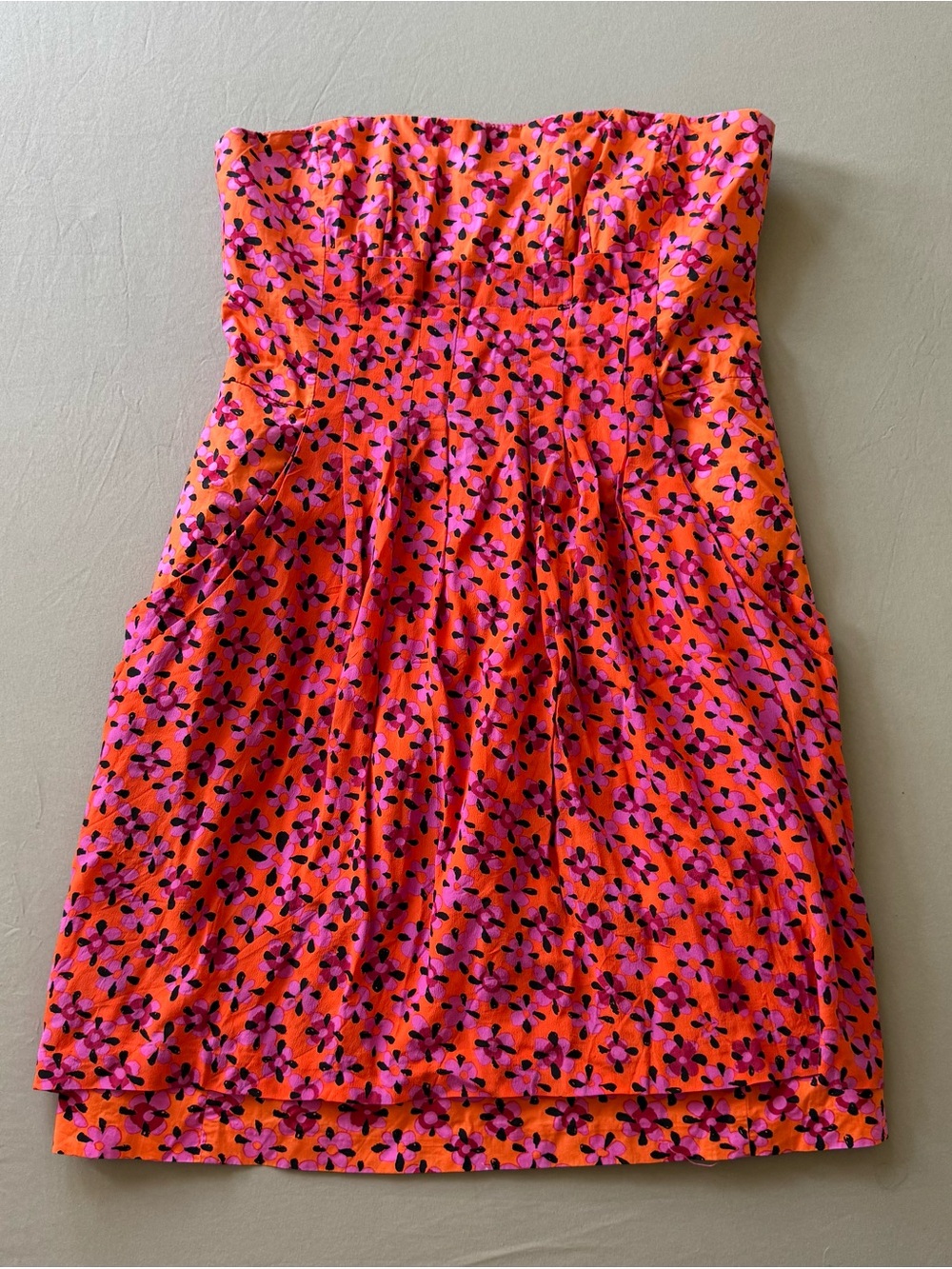 Nanette Lepore Floral Strapless Silk Mini Sun Dress